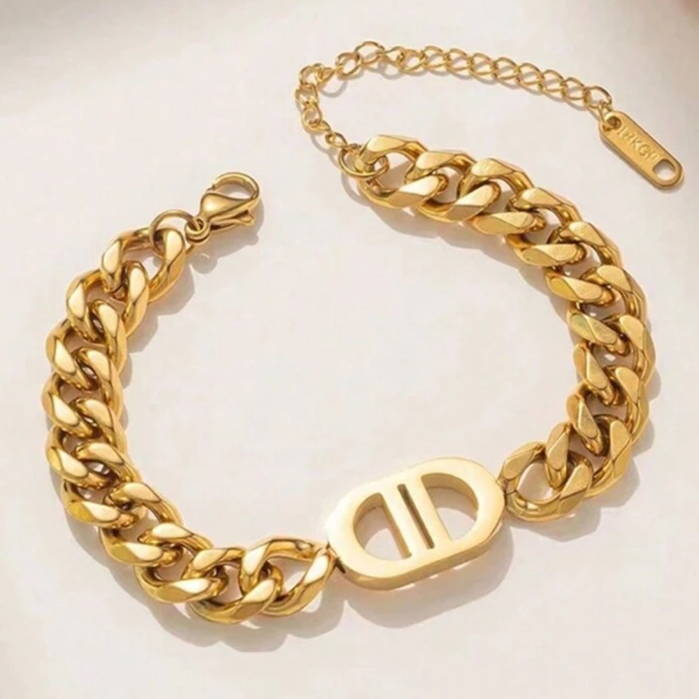 NEW PLATED STAINLESS STEEL ADJUSTABLE BRACELET